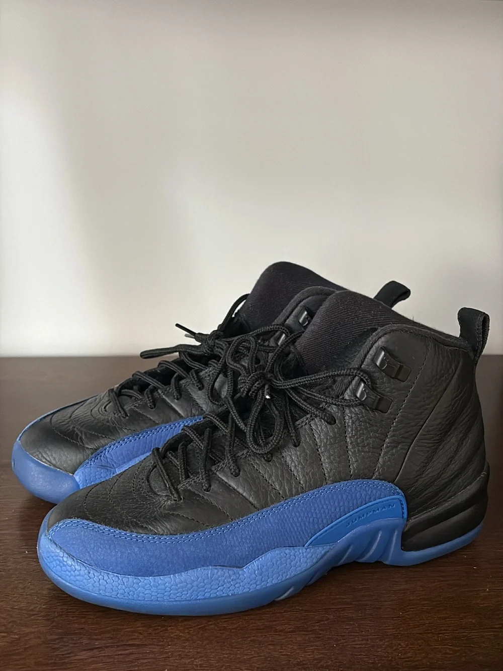 Nike Black High-Top Sneakers with Blue Accents